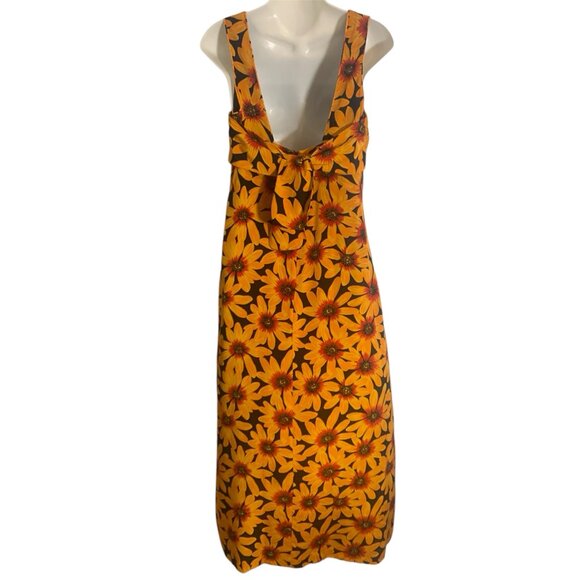Spenser Jeremy Silk Sunflower Maxi Dress Ladies Sz 6 - Picture 2 of 4